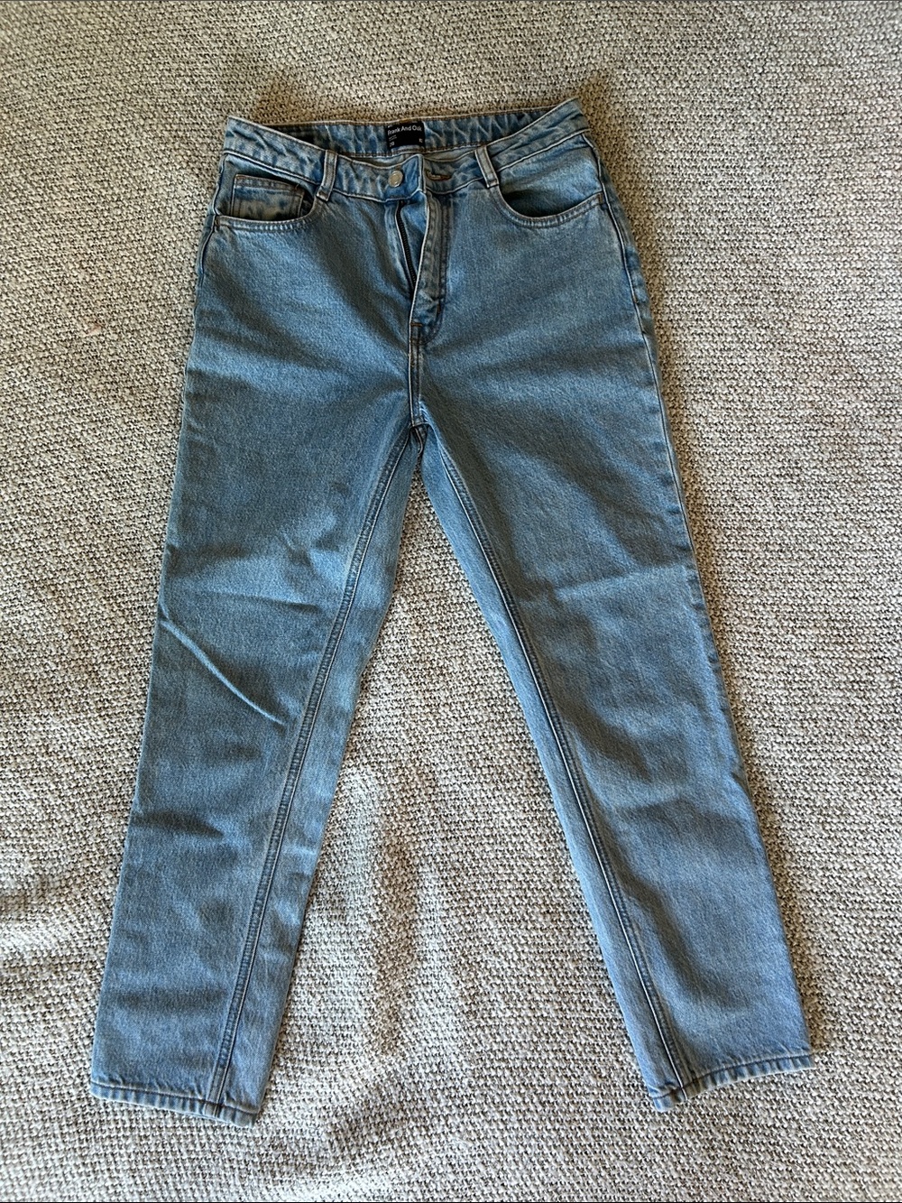 Frank And Oak Straight Leg Jeans in Blue Waist 28 Like New